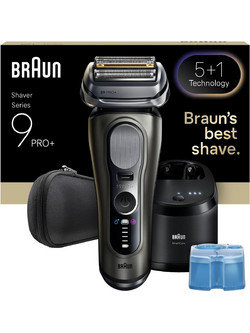 Braun Series 9 Pro+ Graphite Grey 9655CC Ξυριστική Μηχανή Προσώπου Επαναφορτιζόμενη Αδιάβροχη