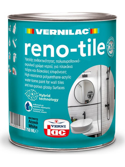 Vernilac Reno-Tile Χρώμα Πλακιδίων Λευκό 0.75lt