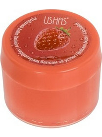 Ushas Strawberry Lip Balm Pot με Χρώμα 10gr