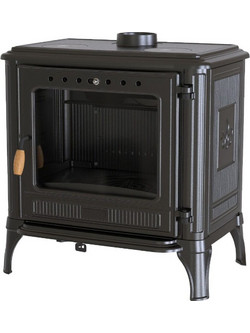Thermozoff 8015 Μαντεμένια Ξυλόσομπα 10.6kW Μαύρη Ματ