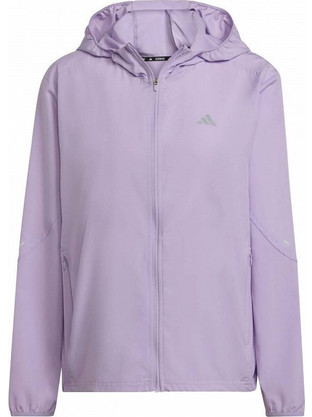 Adidas Run It Αθλητικό Γυναικείο Μπουφάν Softshell Μακρύ Αντιανεμικό Λιλά JM5746