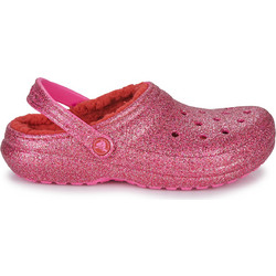 Crocs Ανατομικές Χειμερινές Παιδικές Παντόφλες για Κορίτσι με Γούνα Φούξια 208354-6EN
