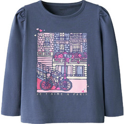 Name It New York Παιδικό T-Shirt Μακρυμάνικο Μωβ Navy Μπλε 13244984