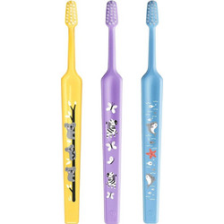 Tepe Mini Extra Soft Παιδικές Οδοντόβουρτσες 3τμχ Κίτρινη Γαλάζια Λιλά