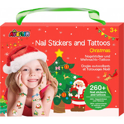 Avenir Σετ Αυτοκόλλητων Νυχιών & Τατουάζ Christmas