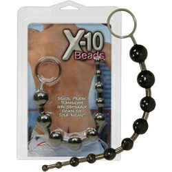 CalExotics X 10 Πρωκτικές Μπίλιες 26cm Μαύρες