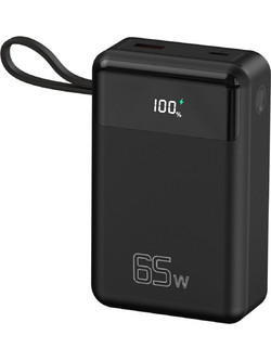 Crystal Audio PBK9 Power Bank 20000mAh 65W με Θύρα USB-A & Θύρα USB-C Black