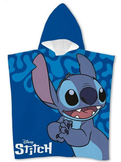 Disney Lilo & Stitch Cool Παιδικό Πόντσο Θαλάσσης Μπλε 55x110cm