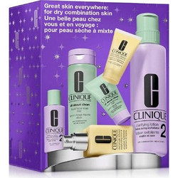 Clinique Great Skin Everywhere All About Clean Liquid Facial Soap Mild 200ml + Travel Size 30ml + Clarifying Lotion 2 487ml + Travel Size 30ml + DDML 125ml + Travel Size 30ml