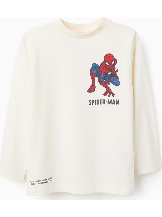 Zippy Spider-Man Παιδικό T-Shirt Μακρυμάνικο Μπεζ Κόκκινο Navy Μπλε 31074256021
