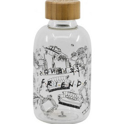 Stor Friends Παιδικό Παγούρι Γυάλινο Διαφανές 620ml