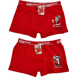 Uomo Ανδρικά Μποξεράκια Σετ 2Pack Κόκκινα 5310-2
