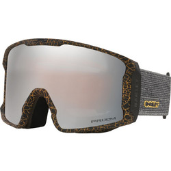 Oakley Line Miner L OO7070-E1 Μάσκα Σκι & Snowboard Ενηλίκων Μαύρη με Φακό Καθρέπτη Aσημί