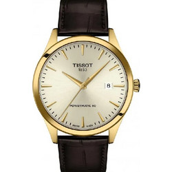 Tissot Ανδρικό Ρολόι Αυτόματο με Καφέ Δερμάτινο Λουράκι T158.407.36.261.00