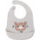 FreeON Teddy Bear Αδιάβροχη Σαλιάρα Σιλικόνης με Κουμπί & Τσέπη 6m+ Γκρι
