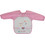 Interbaby Mangas Αδιάβροχη Σαλιάρα Ποδιά Πλαστική με Αυτοκόλλητο Τσέπη & Μανίκια Ροζ