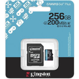 Kingston Canvas Go Plus Gen4 microSDXC 256GB Class 10 U3 V30 UHS-I A2 200MB/s + Adapter