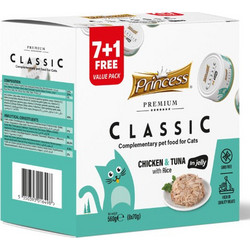 Princess Premium Classic with Chicken, Tuna & Rice in Jelly 8x70gr