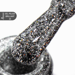Alezori Brilliant 20 Glitter Ημιμόνιμο Βερνίκι Νυχιών 15ml