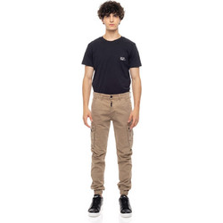 Cover Ανδρικό Παντελόνι Cargo Joggers Ελαστικό Slim Εφαρμογή Μπεζ T0190-29