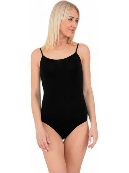 Nina Club Γυναικείο Κορμάκι Slip με Τιραντάκι Μαύρο NC176