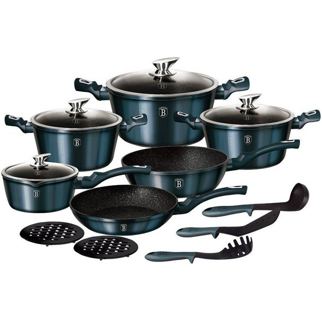 Set Di 3 Canestri Berlinger Haus Metallic Line Aquamarine – Acciaio Inox 18/8, Design Elegante E Colorato