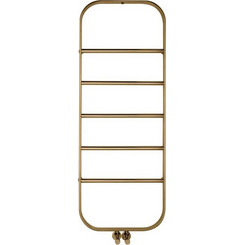 Thermo Spark Brushed Brass Gold PVD Πετσετοκρεμάστρα Μπάνιου Καλοριφέρ 1200x450mm 223kcal/h Χρυσή