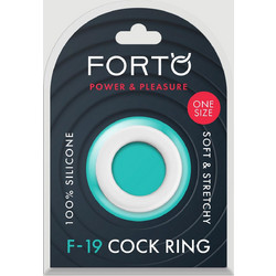 Forto F-19 Tone Cock Ring Black White
