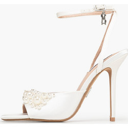 Steve Madden Atheria Γυναικεία Πέδιλα Λευκά με Λεπτό Ψηλό Τακούνι 11003669-985
