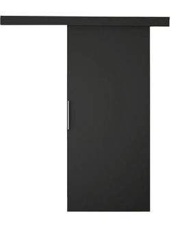 PoliHome Leo Πόρτα Εσωτερική Συρόμενη Ξύλινη Μαύρη 96x205cm 163035309