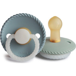 Frigg Rope Πιπίλες Καουτσούκ Νυκτός 0-6m Stone Blue Sage 2τμχ
