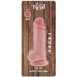 ToyJoy Get Real Deluxe Thick Ρεαλιστικό Dildo με Βεντούζα & Όρχεις 23cm Flesh