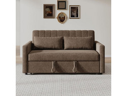 Woodwell TEMPO-W Διθέσιος Καναπές Κρεβάτι Καφέ 140x82x82cm Ε998,3W