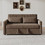 Woodwell TEMPO-W Διθέσιος Καναπές Κρεβάτι Καφέ 140x82x82cm Ε998,3W