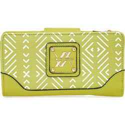 Verde Μεγάλο Γυναικείο Πορτοφόλι με Clip & Φερμουάρ Lime 18-1416