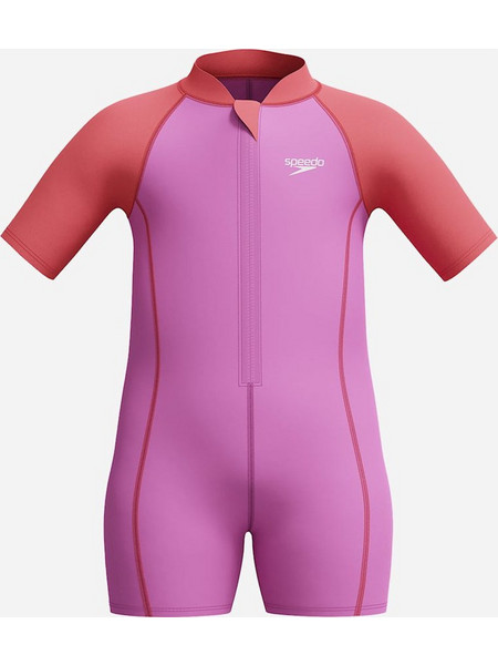 Speedo Αντηλιακό UV Βρεφικό Μαγιό Ολόσωμο για Κορίτσι Ροζ Πορτοκαλί 003140-15357