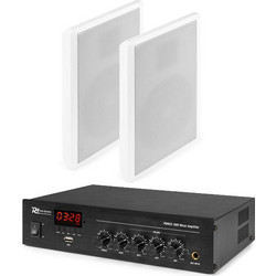 Power Dynamics PDM25 2x WSF30 Σετ Παθητικά Ηχεία Τοίχου 10W Αδιάβροχα IP20 Λευκά