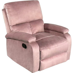 HomeMarkt Πολυθρόνα Relax Βελούδινη Ροζ DIONI HM3296.02