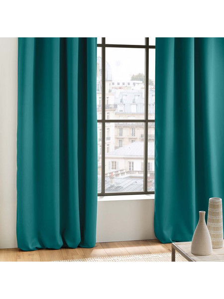 Spitishop Κουρτίνα Συσκότισης με Τρουκς 135x240 Occult 1612603 Blue Peacock