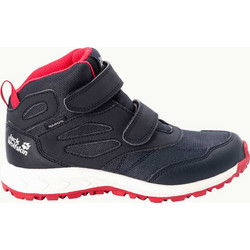 Jack Wolfskin Woodland Texapore Παιδικά Αρβυλάκια Μαύρα Φούξια Αδιάβροχα με Σκρατς 4052591-1207