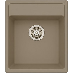 Unixton Leto-38 Ένθετος Νεροχύτης Γρανίτη Ματ Mocha 39x50cm