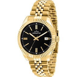 Chronostar Ανδρικό Ρολόι Χρονογράφος με Χρυσό Μεταλλικό Μπρασελέ R3753312005