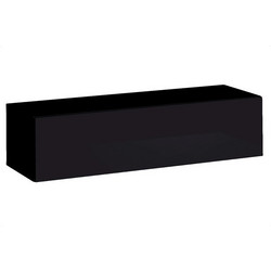 Ravenna Έπιπλο Τηλεόρασης Ξύλινο Μαύρο Μ123xΠ40xΥ30cm