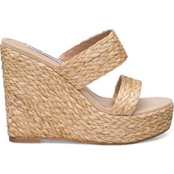 Steve Madden Καλοκαιρινές Γυναικείες Πλατφόρμες Ψηλές Ψάθινες Καφέ SM11001009-02002-166