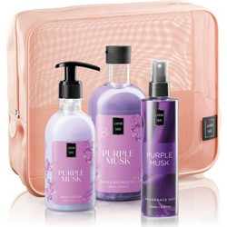 Lavish Care Purple Body Musk Shower Gel 500ml + Body Lotion 300ml + Body Mist 200ml