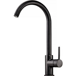 Eurorama Tonda Black Matt 145528-400 Μπαταρία Κουζίνας Πάγκου Διπλής Παροχής Ανάμεικτη Μαύρη