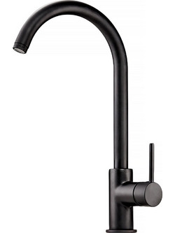 Eurorama Tonda Black Matt 145528-400 Μπαταρία Κουζίνας Πάγκου Διπλής Παροχής Ανάμεικτη Μαύρη
