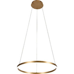 InLight Κρεμαστό Φωτιστικό Οροφής Μονόφωτο LED με Ρυθμιζόμενο Λευκό Φως Χρυσό Φ80cm 6095-AB-Golden