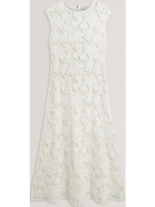 Ted Baker Maxi Καλοκαιρινό Φόρεμα για Γάμο / Βάπτιση Λευκό 284566
