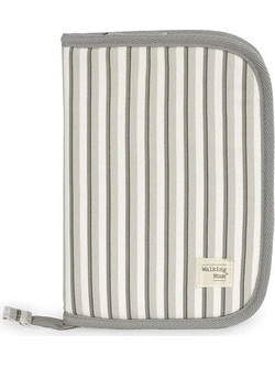 Walking Mum Stripes Θήκη Βιβλιαρίου Υγείας Γκρι 28x19cm